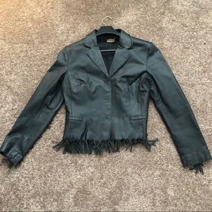 Vintage Leather Fringe Jacket